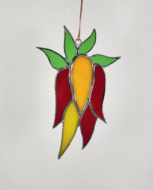 Hanging Peppers Stained Glass