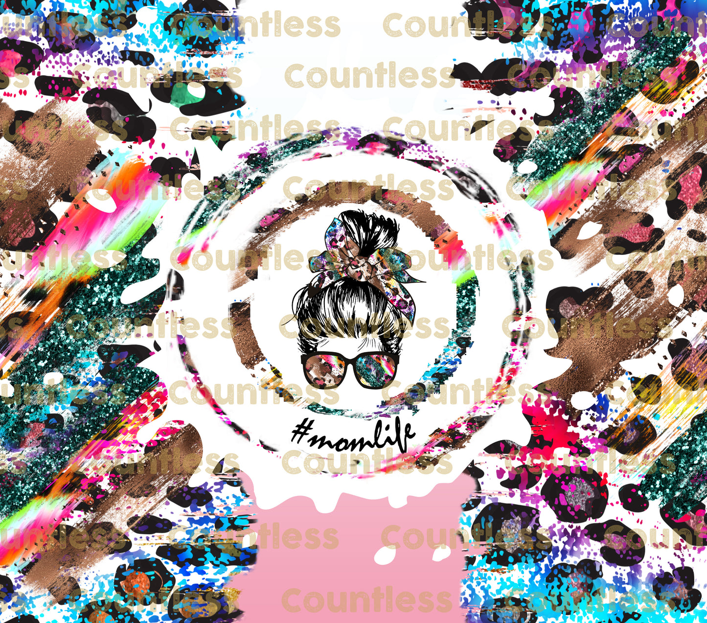 Mom Life Colorful Leopard Tumbler