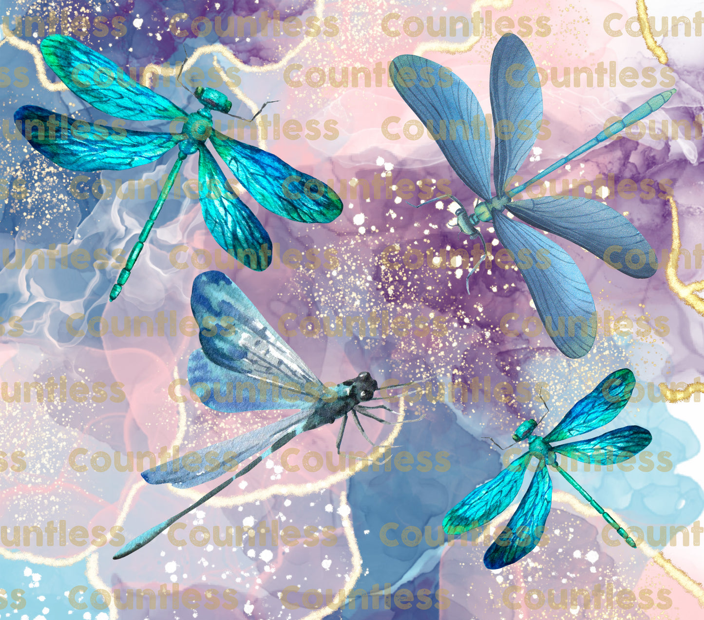 Dragonfly Watercolor Tumbler