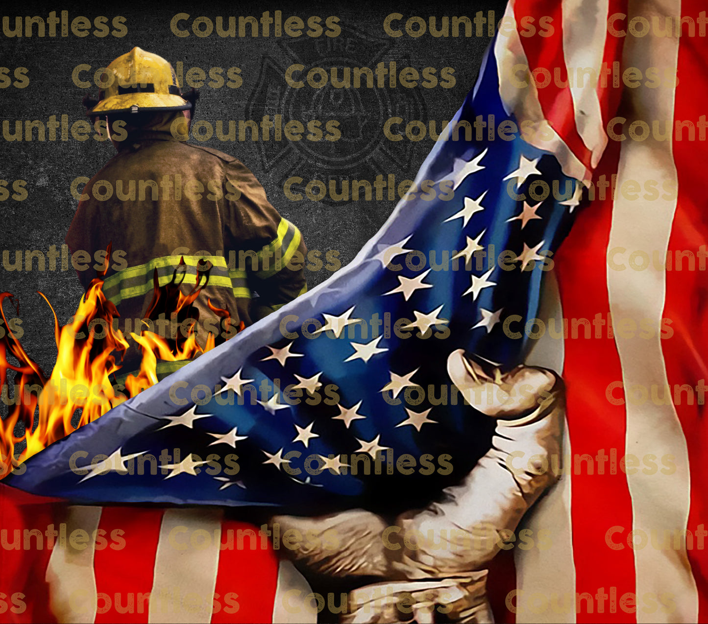 Firefighter Flag Tumbler