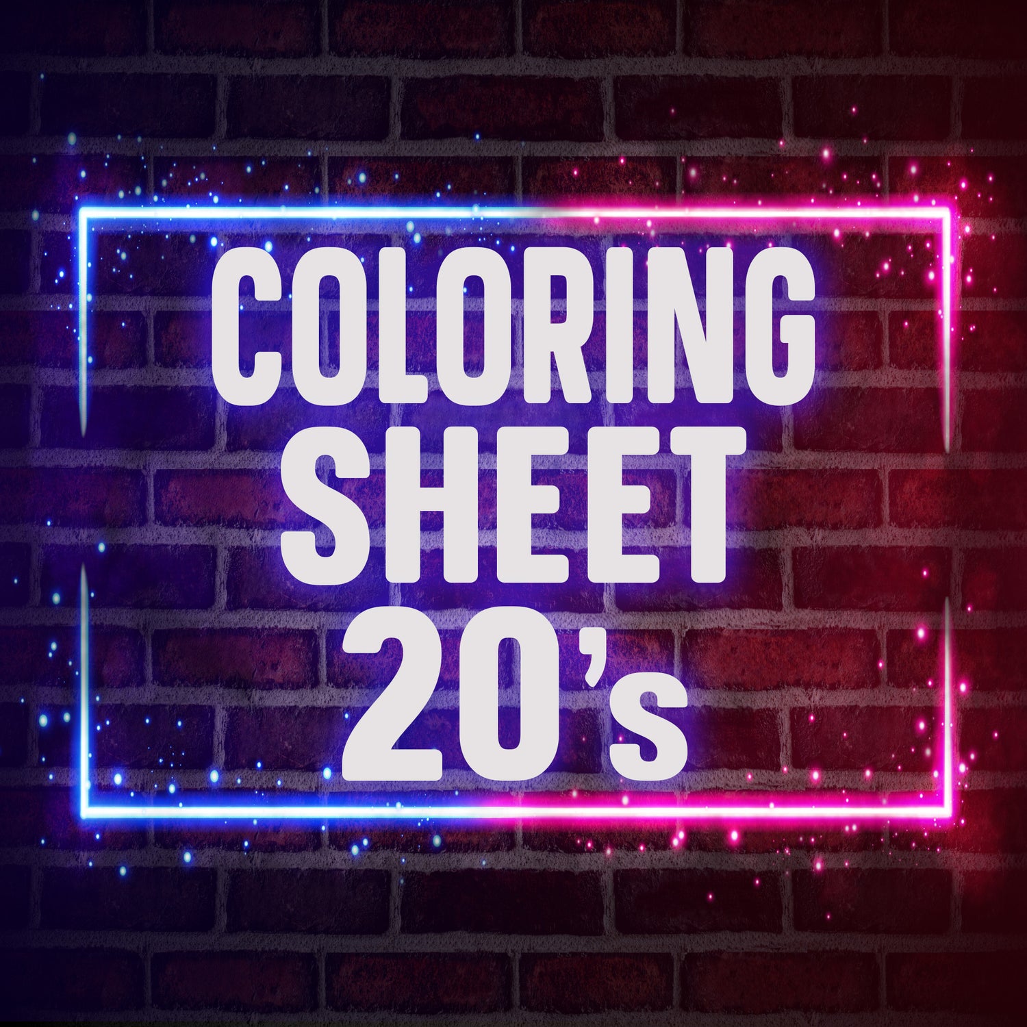 Coloring Sheet 20s