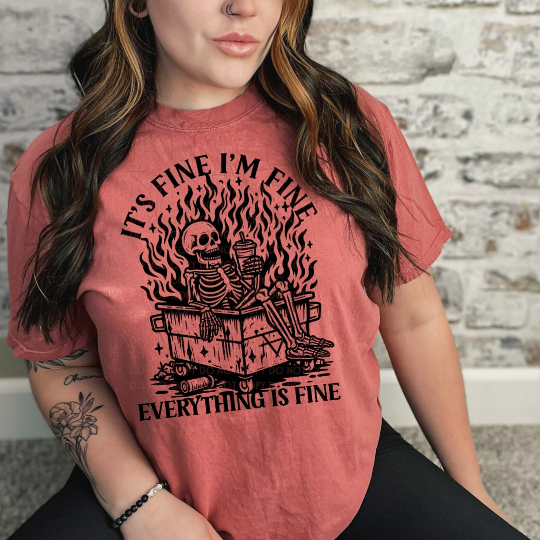 It's Fine I'm Fine Everything is Fine Sweater/ Tee