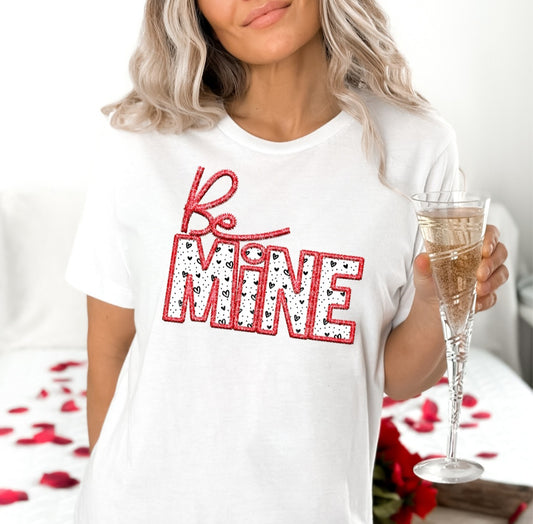 Be Mine Faux Embroidery Sweater/ Tee