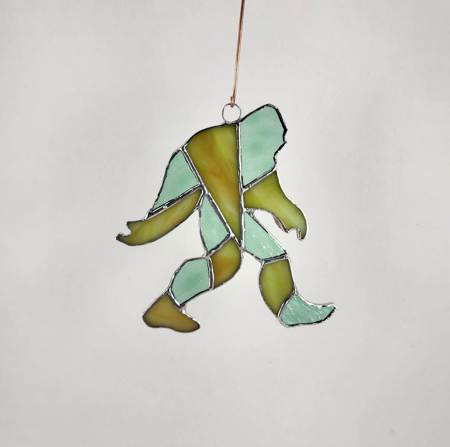 Hanging Bigfoot Stained Glass