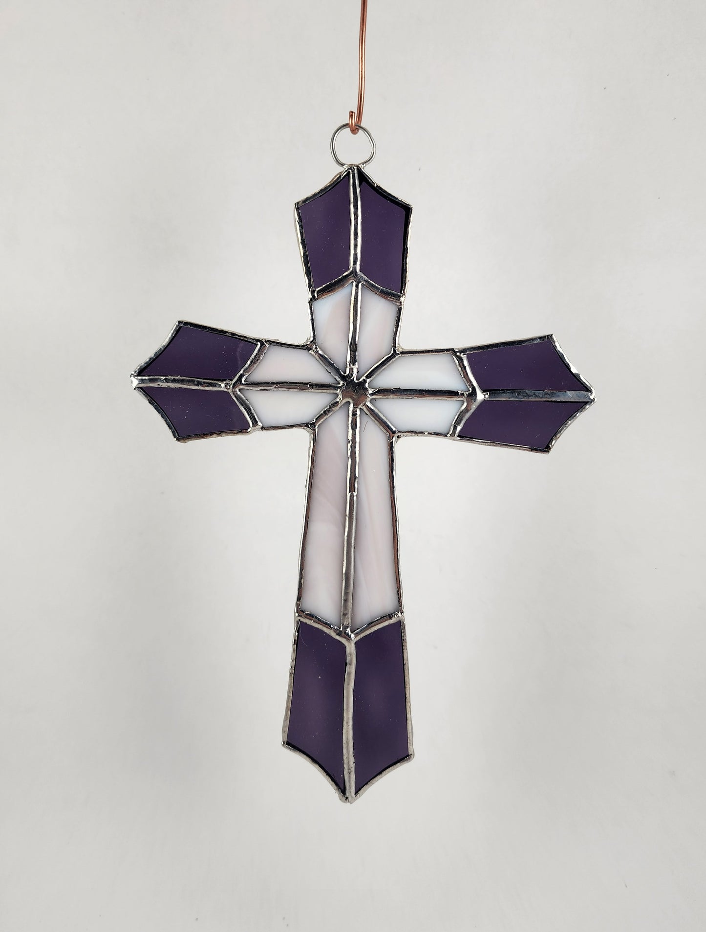 Hanging Gothic Cross Stained Glass