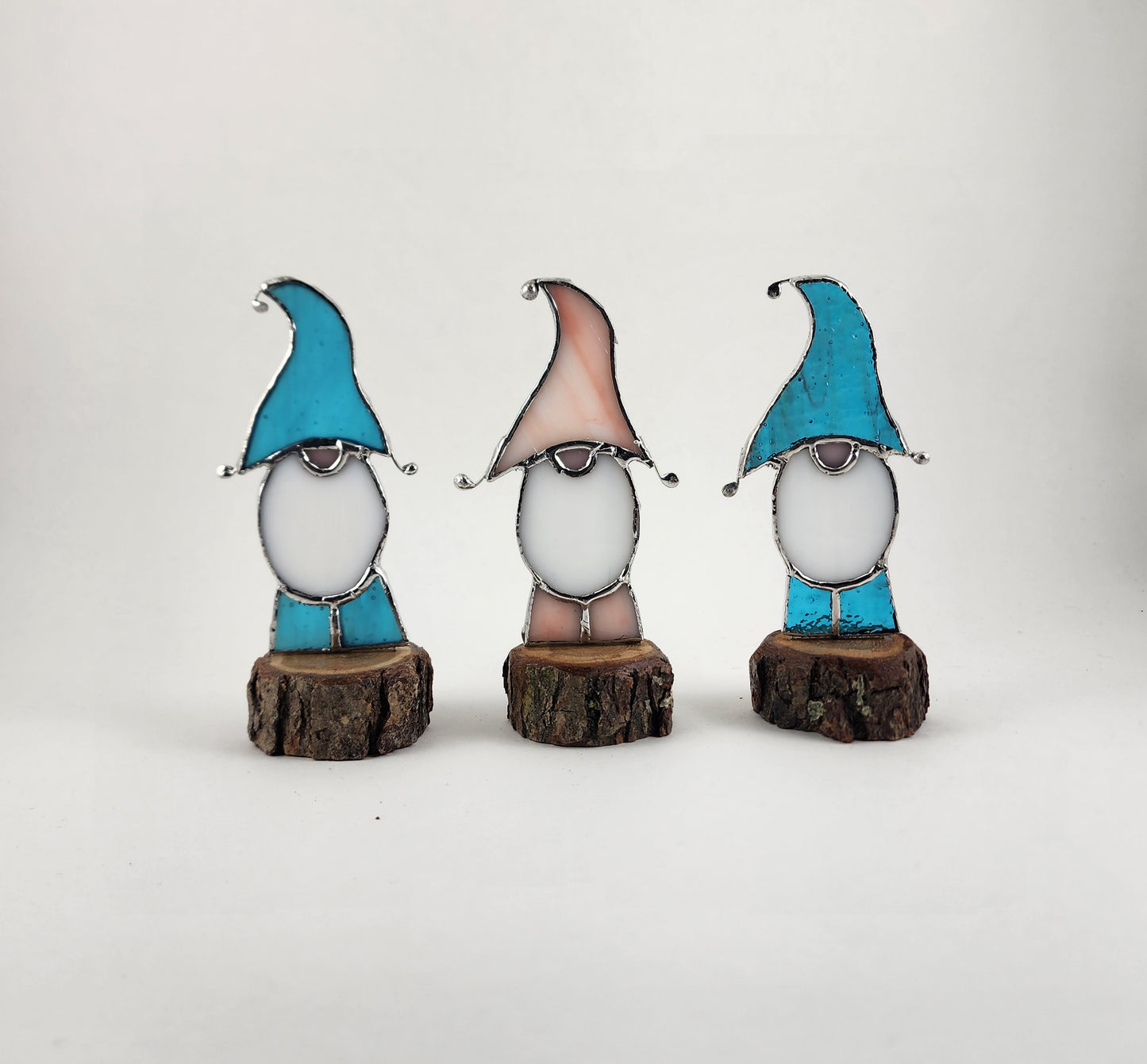 Wooden Base Gnome Stained Glass