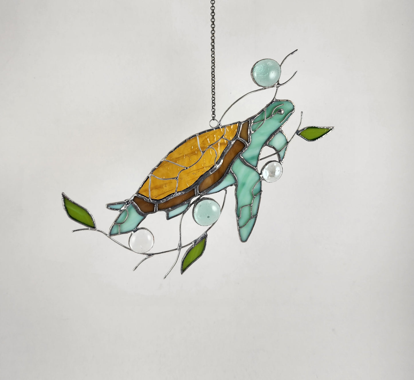 Hanging Sea Turtle Stained Glass