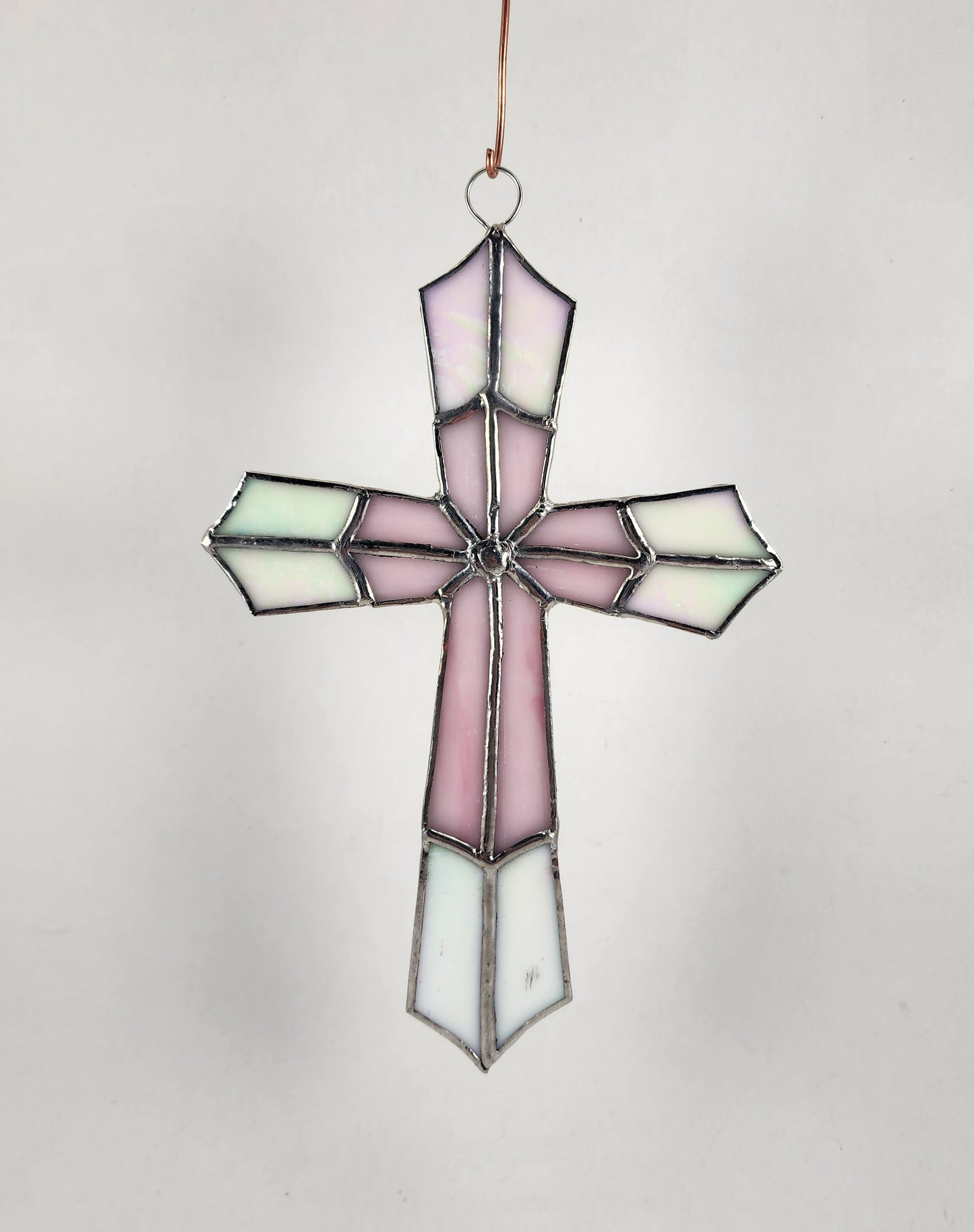 Hanging Gothic Cross Stained Glass