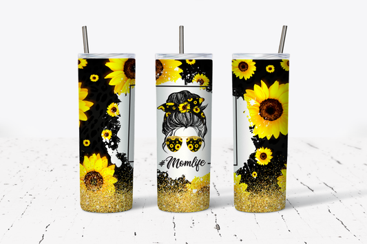 Mom Life Yellow Sunflower Tumbler