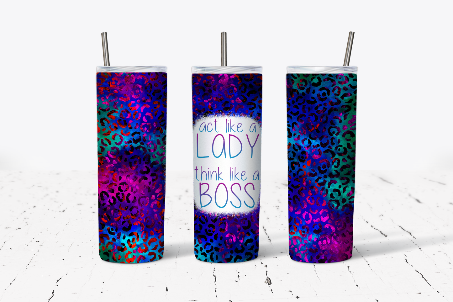 Act Like A Lady Think Like A Boss Tumbler