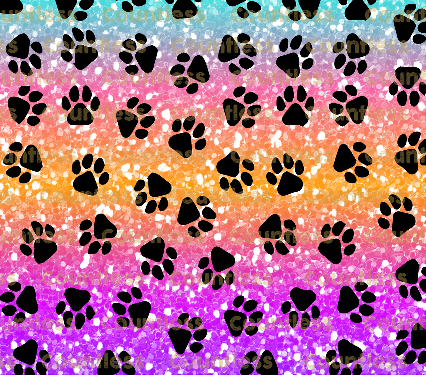 Rainbow Dog Print Tumbler