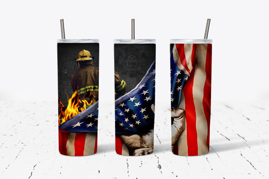 Firefighter Flag Tumbler