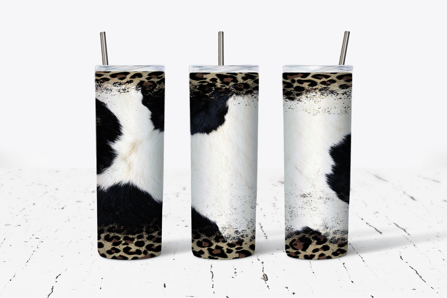 Cow Print Leopard Tumbler