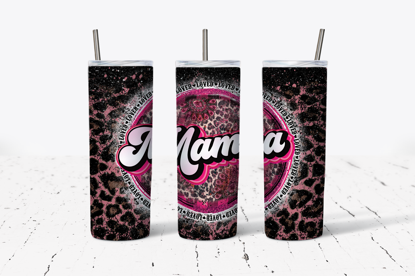 Retro Pink Mama Tumbler