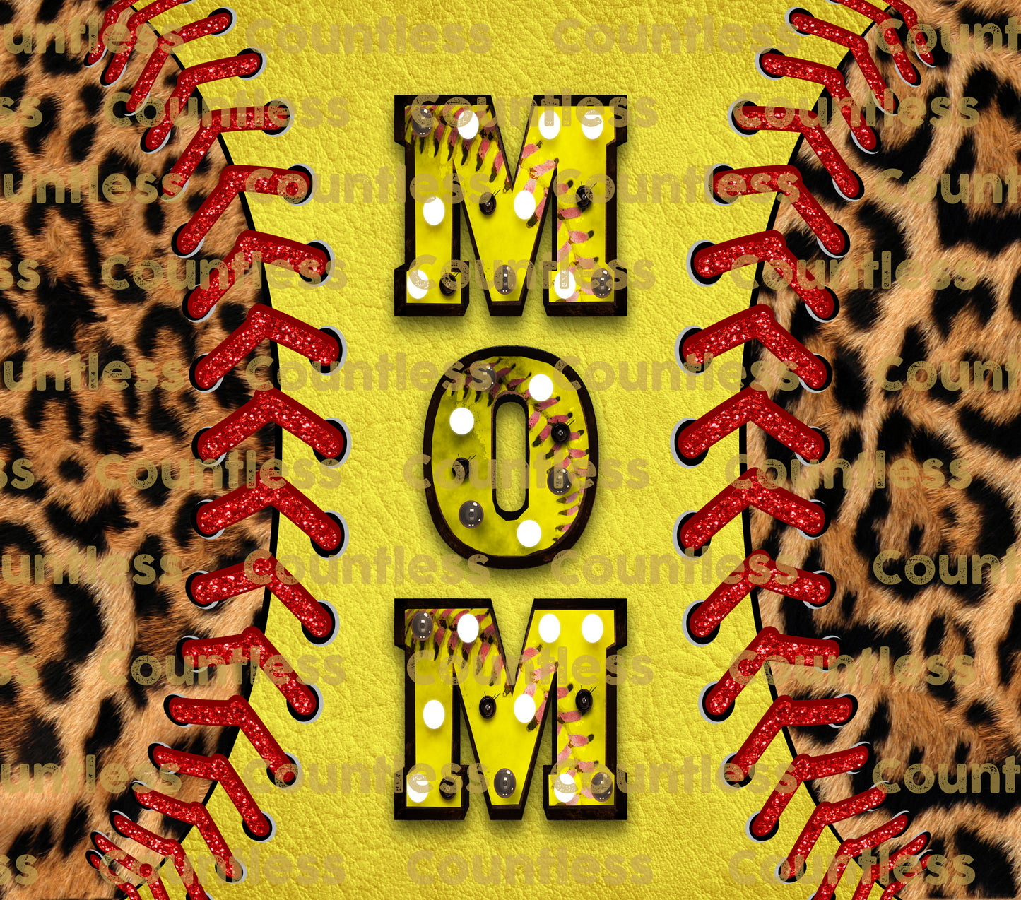 Softball Mom Cheetah Tumbler