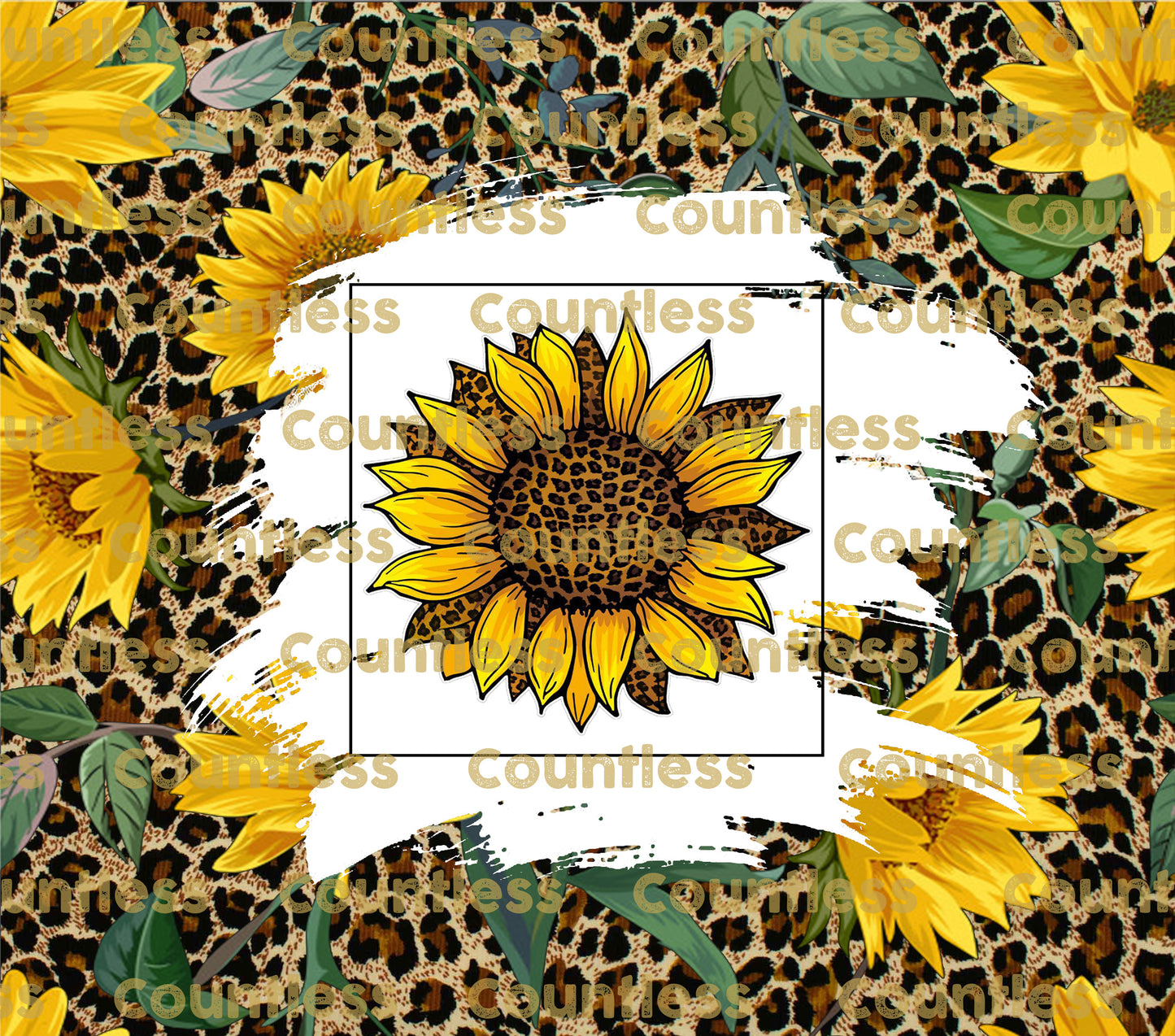 Sunflower Leopard Tumbler