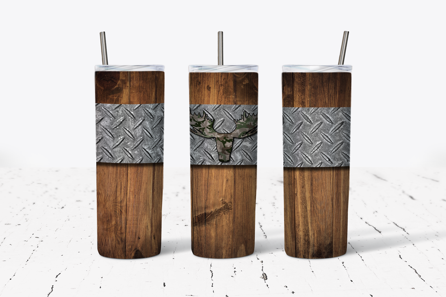 Wood Moose Tumbler